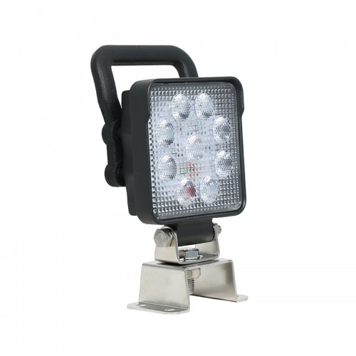 Swivel Mount Square Work Lamp w/ On/Off Switch, Handle and AMP Connector