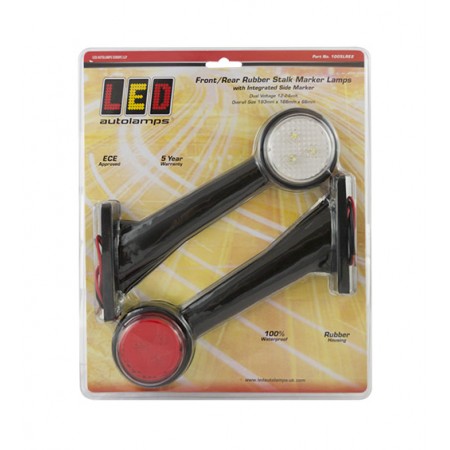 Rubber Stalk Marker Lamps - With Side Marker - Twin Pack
