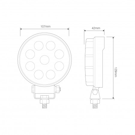 High-Powered Round Work Lamp High-Powered Round Work Lamp