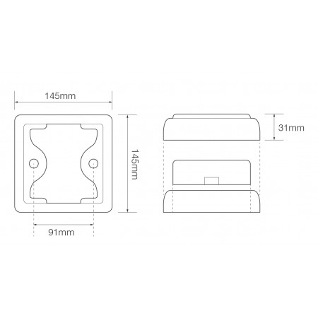Replacement Square Bracket – Chrome