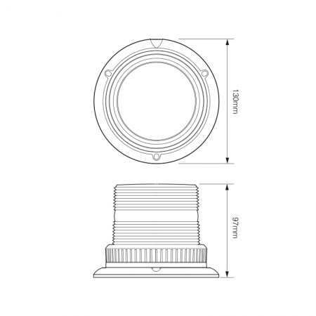 Compact Amber Warning Beacon - Magnetic Mount