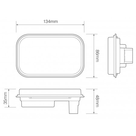 Rectangular Modular Lamp – Reverse