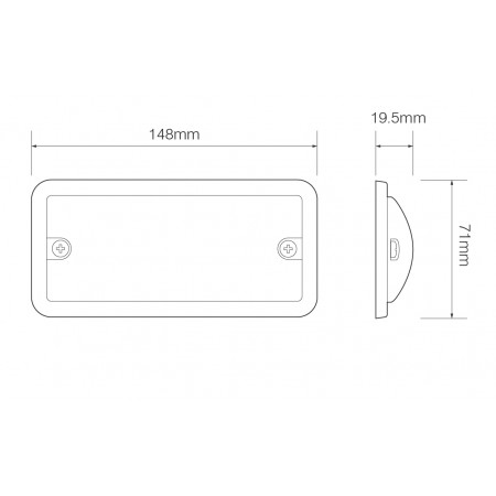 Rectangular Interior Lamp – Black