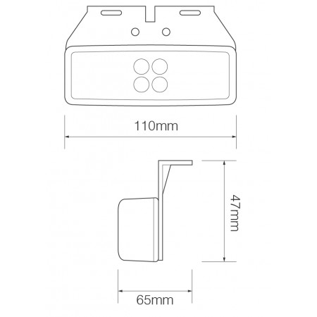 Rear End Marker With Bracket