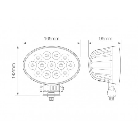 High-Powered Oval Flood Lamp