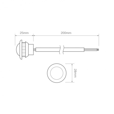 Round Front End Marker Lamp - 12v (Bulk)