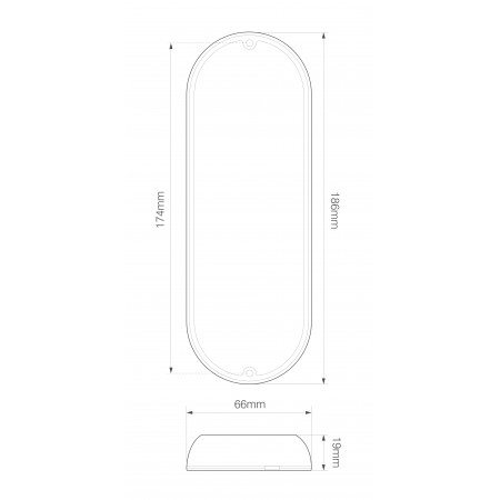 Touch Switch Large Oval Interior Lamp