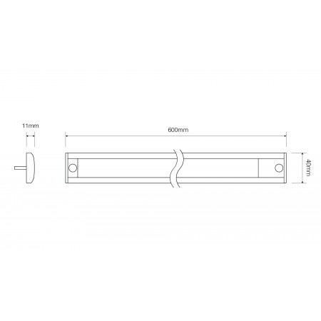12V - 600mm Interior Strip Lamp (Direct Current Only) - Grey Aluminium 12V - 600mm Interior Strip Lamp (Direct Current Only) - Grey Aluminium