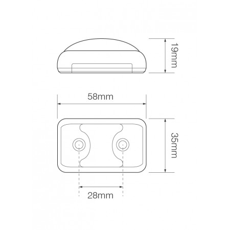 Front Marker Lamp – Black Bracket
