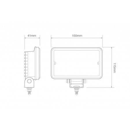 Rectangular Work Lamp – White