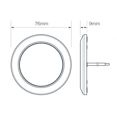 Low Profile Round Interior Lamp
