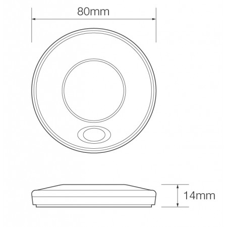 Round Interior Switched Lamp – White