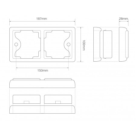 Replacement Double Bracket – Black