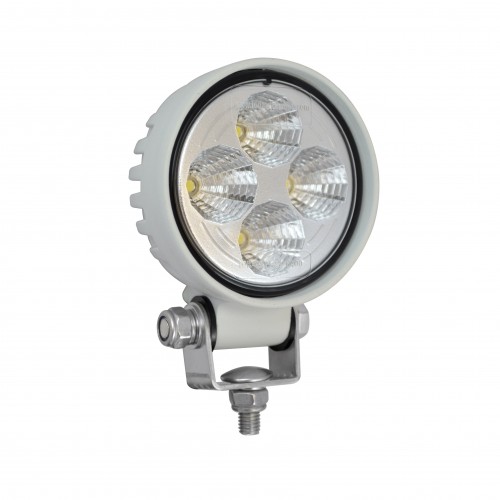 Compact Round Work Lamp – White