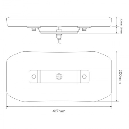 417mm Mini LED Light bar - Single Bolt - R65