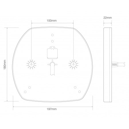Slim-Line Trailer Lamp – 1.8M Cable (Right)