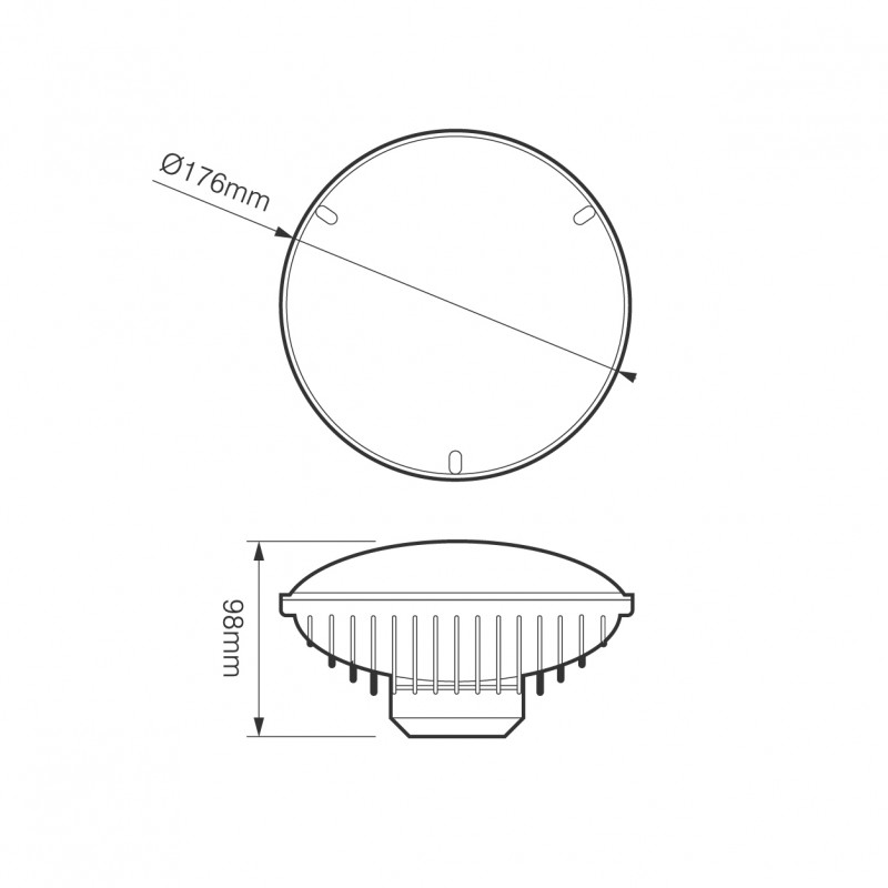 7 Inch LED Headlamp - Right-Hand Traffic (Twin Pack)