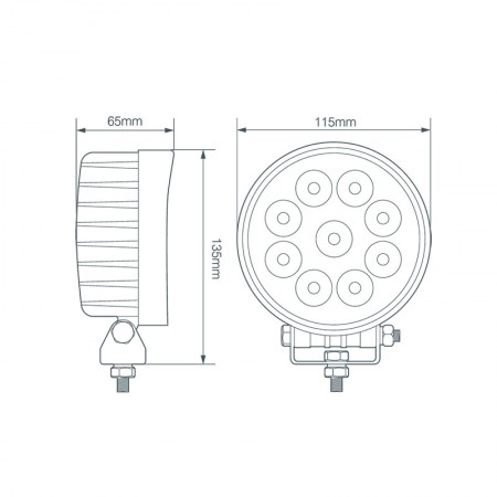 27W Round Flood Lamp