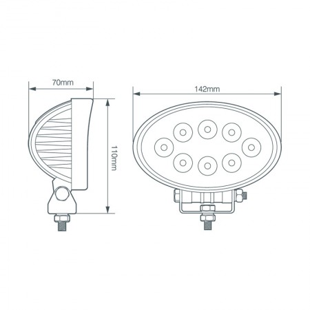 24W Oval Flood Lamp