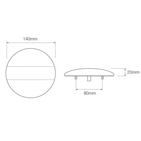 Low-Profile Round Lamp - Combination